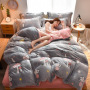 Wholesale Children Bedding Sheet Set, 4 Pcs Printed Cotton Bedding Sets