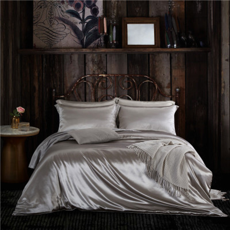 Home Luxury Sets Bedding, Stock Solid Color Bedding Set Silk/