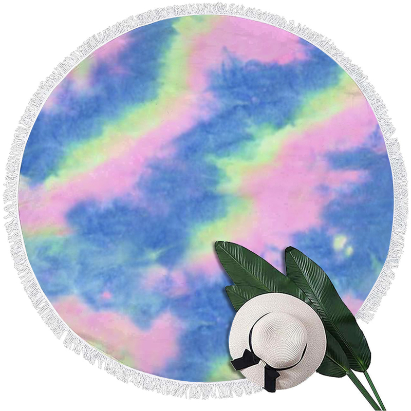 High Quality Printed Microfiber Round Beach Towel,Custom Logo Beach Towel*