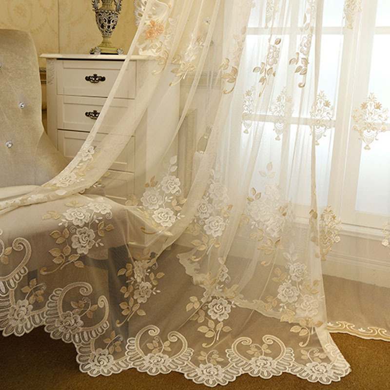 European home accessories embroidered curtain fabric silk valances church curtains, lace window curtain fabrics in turke