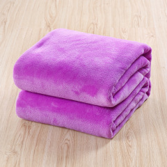 Home textile autumn and winter flannel wool blanket warm soft coral fleece blanket bedding adult solid bed cover sofa bed cover