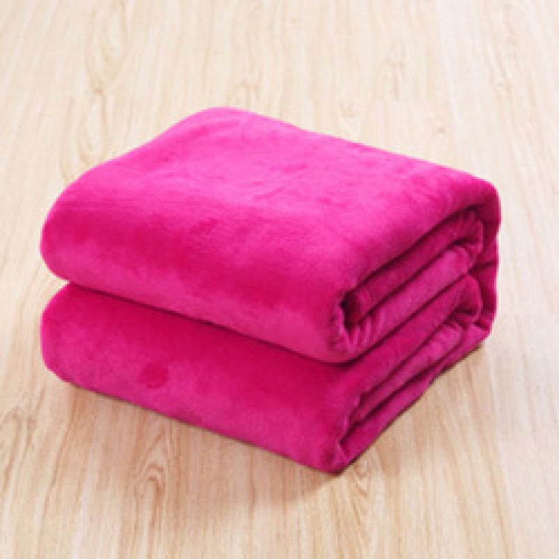 Home textile autumn and winter flannel wool blanket warm soft coral fleece blanket bedding adult solid bed cover sofa bed cover
