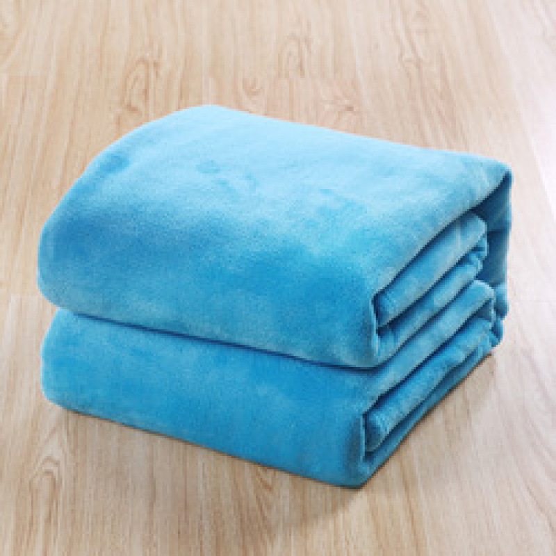Home textile autumn and winter flannel wool blanket warm soft coral fleece blanket bedding adult solid bed cover sofa bed cover
