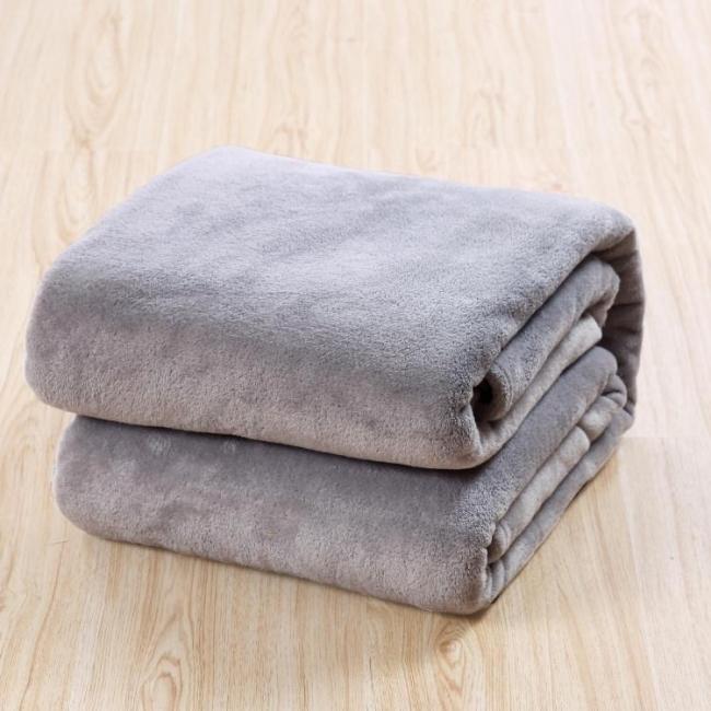 Home textile autumn and winter flannel wool blanket warm soft coral fleece blanket bedding adult solid bed cover sofa bed cover