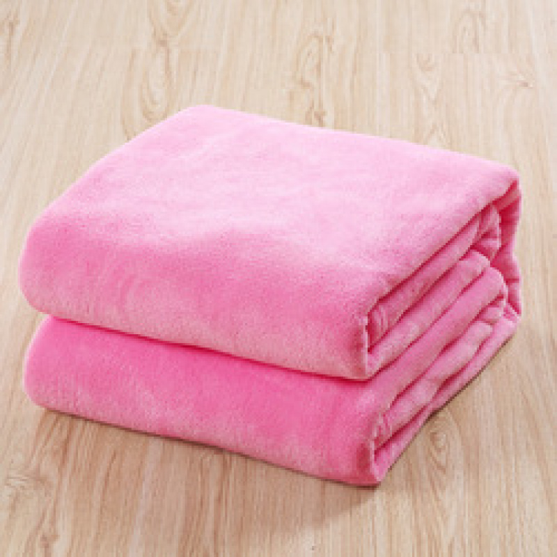Home textile autumn and winter flannel wool blanket warm soft coral fleece blanket bedding adult solid bed cover sofa bed cover