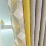 Luxury Geometric Printed Seamless Window Curtain  for Living Room/