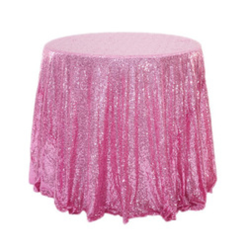 Custom Banquet Embroidery Designs Glitz Sequin Tablecloth, Luxury Christmas Dinner Rose Gold Polyester Party Wedding Table Cloth