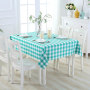 Cheap Plaid Round Polyester Table Cover Cloth Korean Style Waterproof Coffee Table gingham checkered pink tablecloth holder