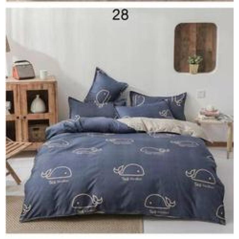 Cheap bedding set full size, dark blue 100% cotton bedding set #