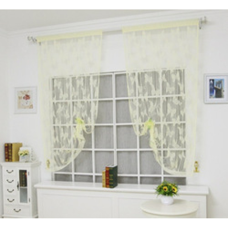 Cheap Jacquard Fabric Sheer , Home Decor Indoor Lace  Bedroom Curtain/