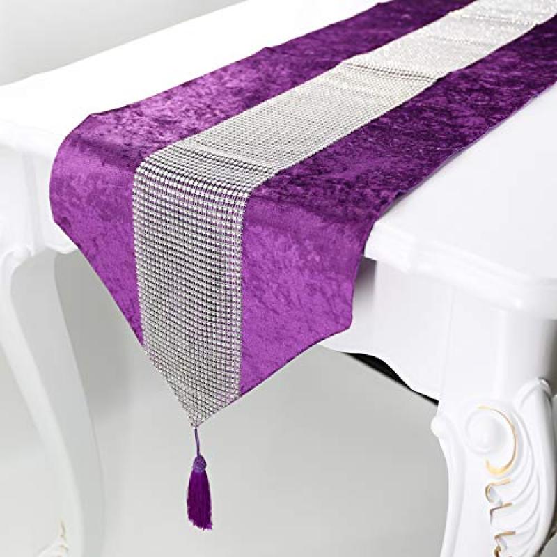 Hot Selling European Market Design Rectangle Luxus Samt stilvolle atmosphare Table Runner For Wedding Party