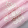 Textiles luxury 100% polyester embroidered pink organza sheer tulle curtain
