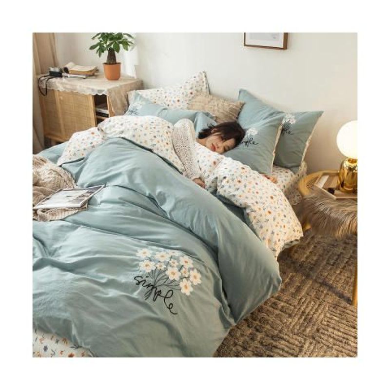 Bedsheets Bad Sheet Cotto/ 100% Cotton Bedding Sets, 4 Pcs Adult 40 Modern Bedspread & Coverlet Sets 130 * 70 YK