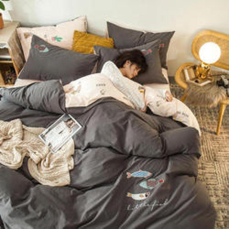 Bedsheets Bad Sheet Cotto/ 100% Cotton Bedding Sets, 4 Pcs Adult 40 Modern Bedspread & Coverlet Sets 130 * 70 YK