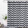 Chevron pattern mildew resistant curtain bathroom waterproof shower curtain with rustproof grommets
