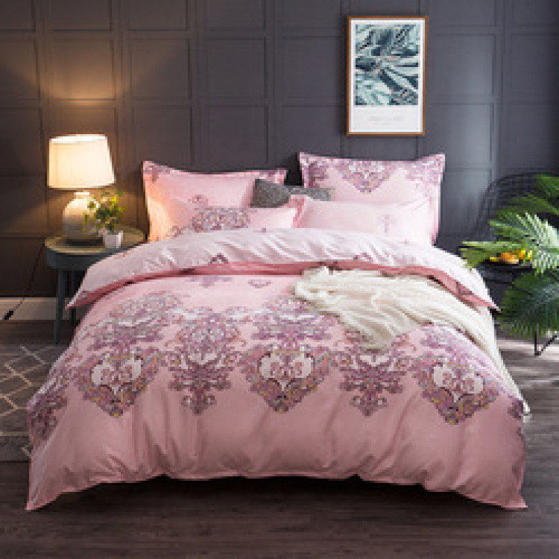 4 Pcs Bedsheets Bedding+Set, Custom Home Bedding Sets Queen Comforter/