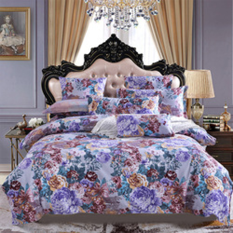 4 Pcs Bedsheets Bedding+Set, Custom Home Bedding Sets Queen Comforter/