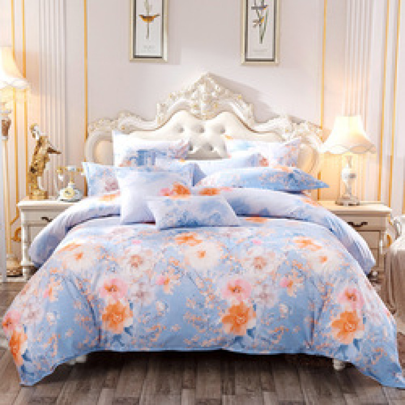 4 Pcs Bedsheets Bedding+Set, Custom Home Bedding Sets Queen Comforter/