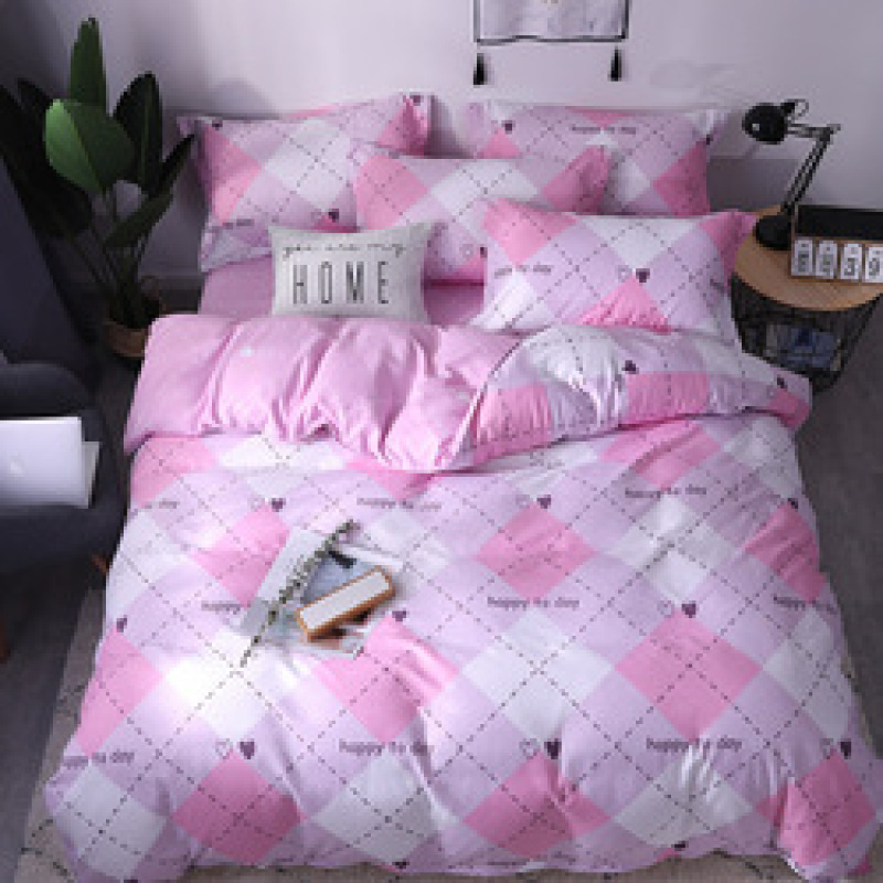 4 Pcs Bedsheets Bedding+Set, Custom Home Bedding Sets Queen Comforter/