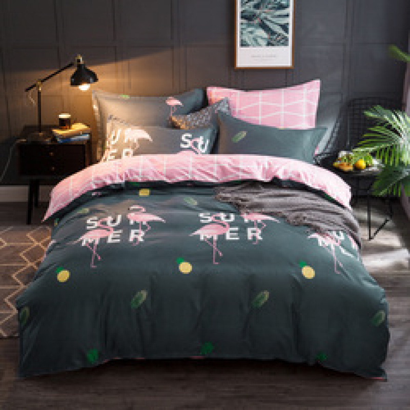 4 Pcs Bedsheets Bedding+Set, Custom Home Bedding Sets Queen Comforter/