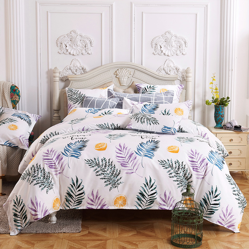 4 Pcs Bedsheets Bedding+Set, Custom Home Bedding Sets Queen Comforter/