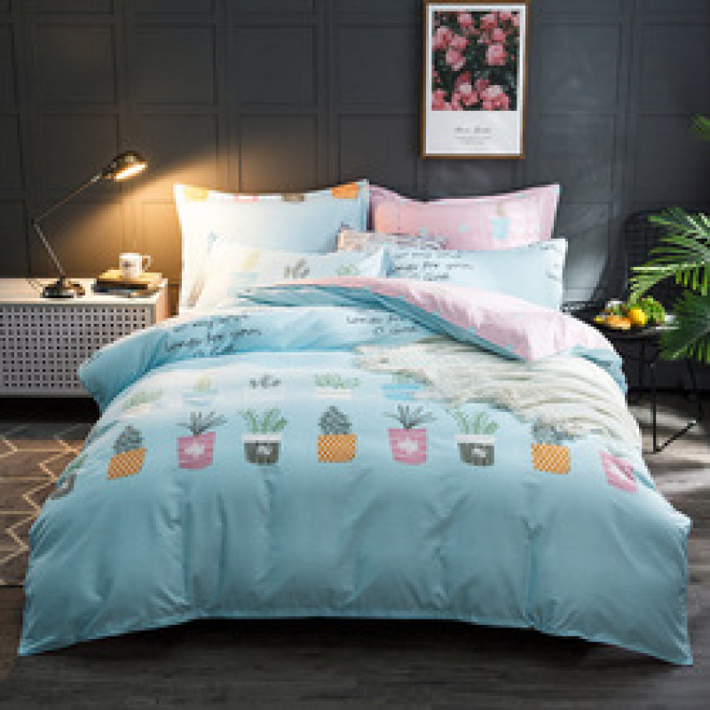 4 Pcs Bedsheets Bedding+Set, Custom Home Bedding Sets Queen Comforter/
