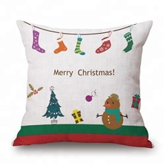 100% polyester merry christmas new design christmas tapestry cushion cover
