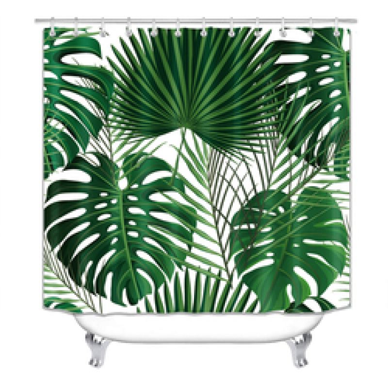 Cheap Flower Custom Printed Shower Curtains Custom Digital Printing, 100%Polyester High Quality Shower Curtain Waterproof