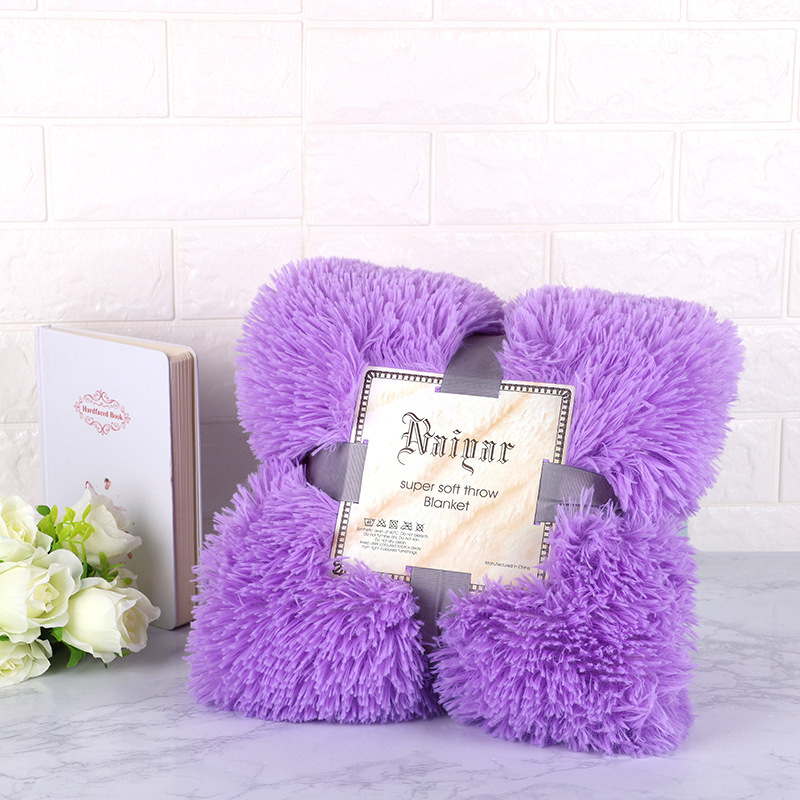 Super Soft Fuzzy Fur Faux Elegant Cozy With Fluffy Throw Blanket Bed Sofa Bedspread Long Shaggy Soft Warm Bedding Sheet Large