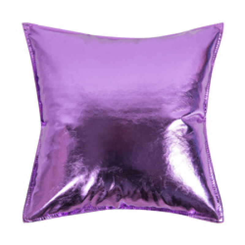 Custom Made Outdoor Furniture Cushion Cover For Sofa, Mirror Effect Metallic Gold PU Faux Leather Bolster Beach Pillow Cover/