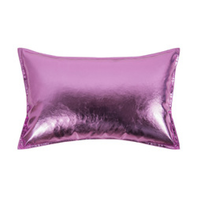 Custom Made Outdoor Furniture Cushion Cover For Sofa, Mirror Effect Metallic Gold PU Faux Leather Bolster Beach Pillow Cover/