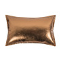 Custom Made Outdoor Furniture Cushion Cover For Sofa, Mirror Effect Metallic Gold PU Faux Leather Bolster Beach Pillow Cover/