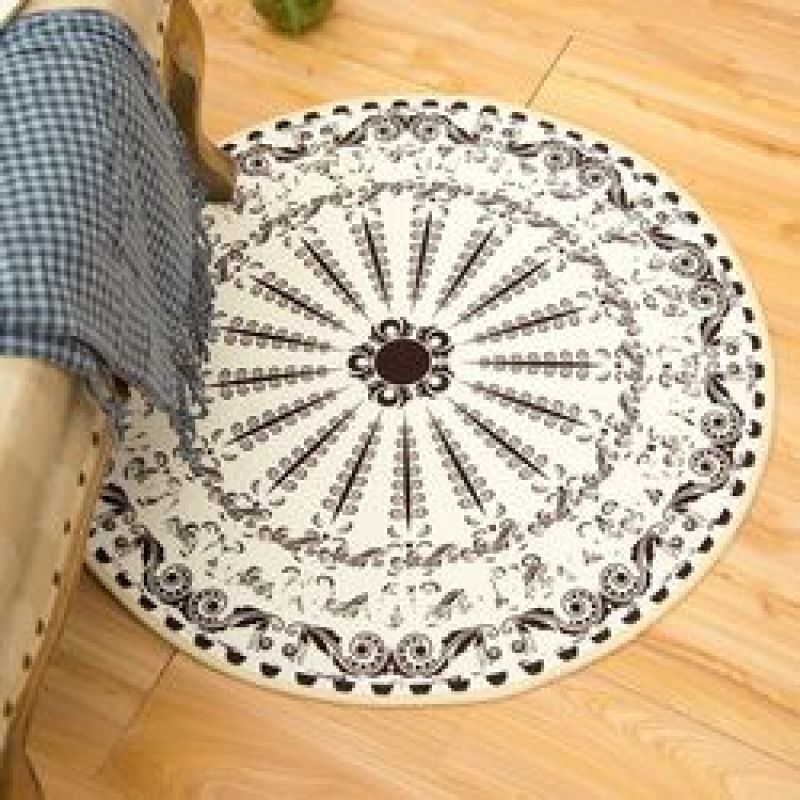 Cartoon round carpet Bohemian style study room living room coffee table bedroom floor mats