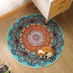 Cartoon round carpet Bohemian style study room living room coffee table bedroom floor mats