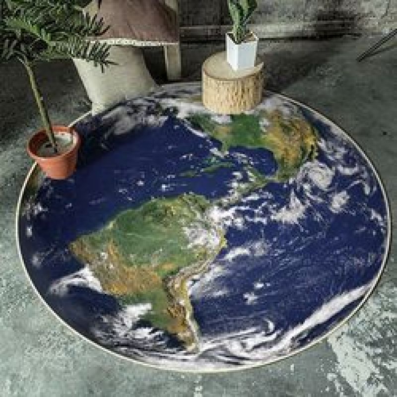 Cartoon round carpet Bohemian style study room living room coffee table bedroom floor mats