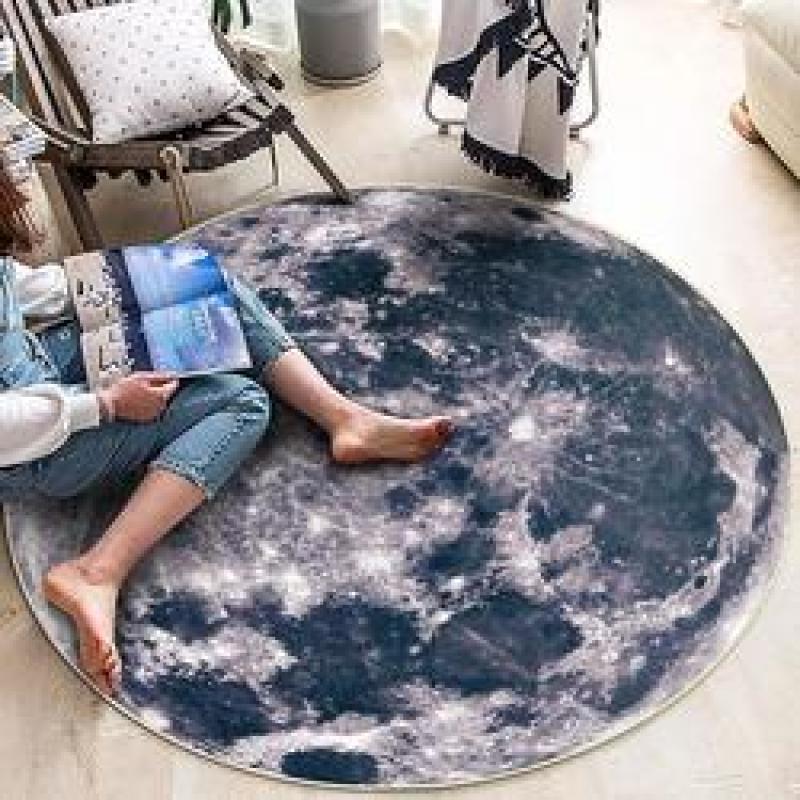 Cartoon round carpet Bohemian style study room living room coffee table bedroom floor mats