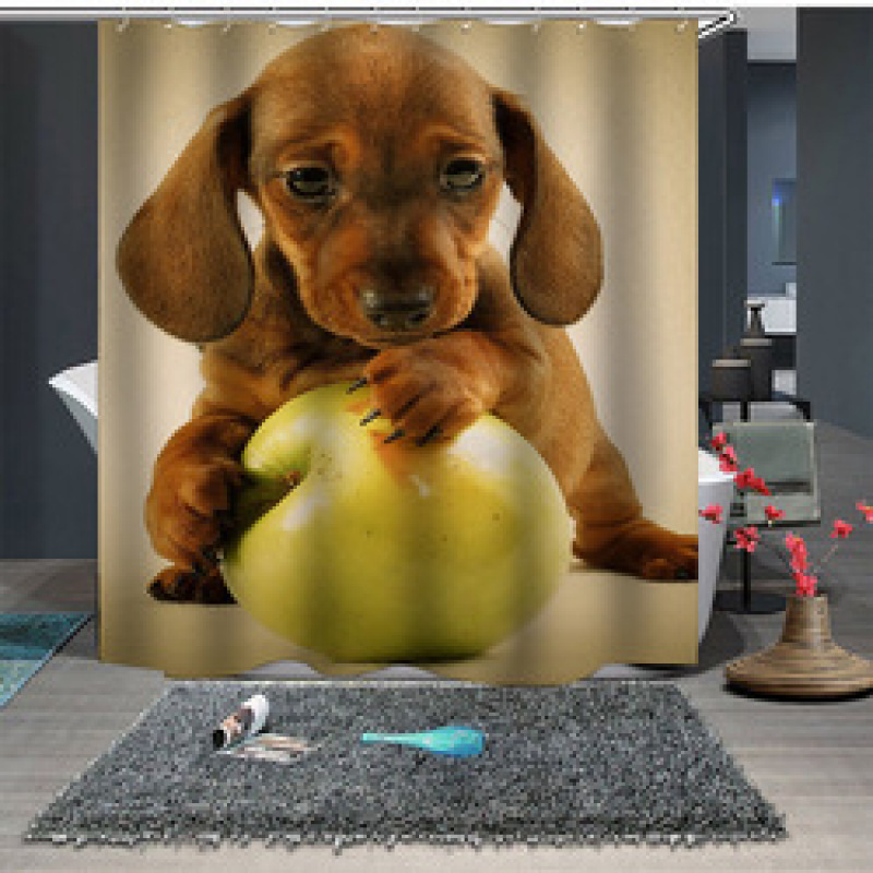 Hot style animal shower curtain, waterproof and mouldproof household shower curtain/