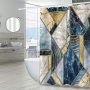Black and White Gray Grid Shower Curtain Set with Hooks Unique Bath Accessories Waterproof Polyester Fabric Bathroom Decor