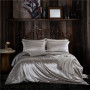 Ensemble de lit en tissu de soie, ensembles de couette de luxe/