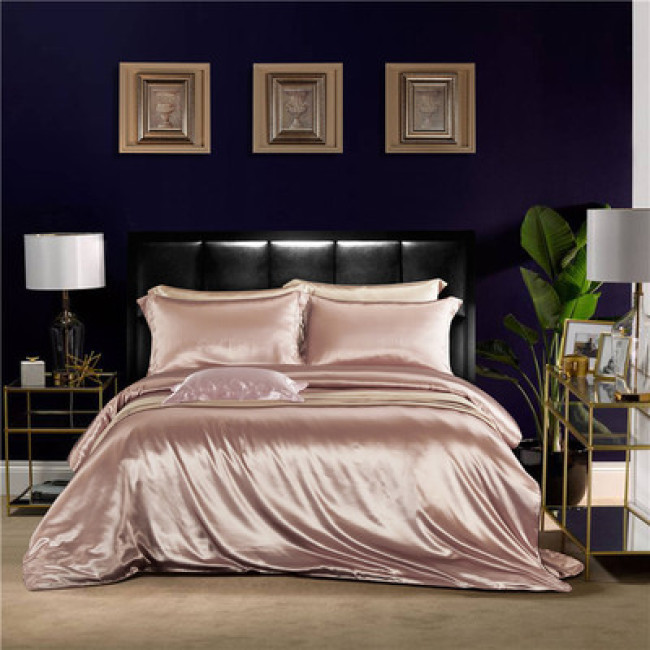 Silk Fabric Bed Set, Bedding Comforter Sets Luxury/