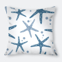 Home Goods Ocean Theme Starfish Conch Decorative Cushion Cover, 100%Polyester Square Sofa Room Office Seat 45x45cm Pillowcase/