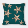 Home Goods Ocean Theme Starfish Conch Decorative Cushion Cover, 100%Polyester Square Sofa Room Office Seat 45x45cm Pillowcase/