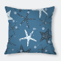 Home Goods Ocean Theme Starfish Conch Decorative Cushion Cover, 100%Polyester Square Sofa Room Office Seat 45x45cm Pillowcase/