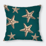 Home Goods Ocean Theme Starfish Conch Decorative Cushion Cover, 100%Polyester Square Sofa Room Office Seat 45x45cm Pillowcase/