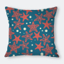Home Goods Ocean Theme Starfish Conch Decorative Cushion Cover, 100%Polyester Square Sofa Room Office Seat 45x45cm Pillowcase/