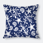 Home Goods Ocean Theme Starfish Conch Decorative Cushion Cover, 100%Polyester Square Sofa Room Office Seat 45x45cm Pillowcase/