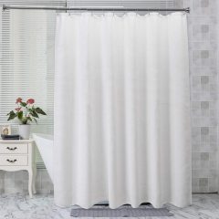 Heavy Duty Waffle Grey Fabric Shower Curtain for Hotel and Bathroom Luxury plain waffle weave polyester fabric shower curtains