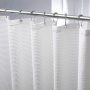 Heavy Duty Waffle Grey Fabric Shower Curtain for Hotel and Bathroom Luxury plain waffle weave polyester fabric shower curtains