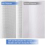 Heavy Duty Waffle Grey Fabric Shower Curtain for Hotel and Bathroom Luxury plain waffle weave polyester fabric shower curtains