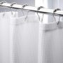 Heavy Duty Waffle Grey Fabric Shower Curtain for Hotel and Bathroom Luxury plain waffle weave polyester fabric shower curtains
